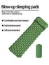 2pc Ultralight Inflatable Camping Sleeping Mat with Integrated Pillow - Waterproof 40D Nylon TPU(Dark Blue)