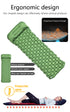 2pc Ultralight Inflatable Camping Sleeping Mat with Integrated Pillow - Waterproof 40D Nylon TPU(Dark Blue)
