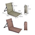 Black Portable Folding Beach Lounger Chair with 600D Oxford Fabric and Aluminum Frame – Lightweight Outdoor Garden Camping Chair in Australia