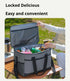 Large 35L Insulated Cooler Bag Soft Sided Leakproof Thermal Tote for Camping Beach Picnic BBQ Heavy Duty Grocery Carrier Black
