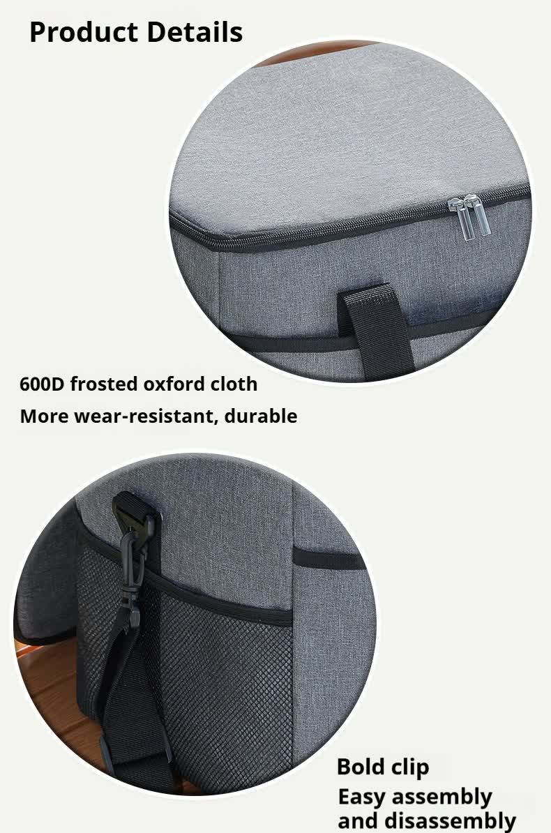 Small Insulated Lunch Bag 10L Cooler Tote Box with Shoulder Strap Leakproof Thermal Meal Prep Carrier for Work School Picnic Black