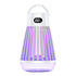 2-in-1 Rechargeable Mosquito Zapper & Camping Lantern - 2000V Electric Insect Killer with Smart Digital Display - 2000mAh Battery Portable Bug Trap for Outdoor Tent Patio & Home - IPX5 Waterproof - White