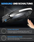 Adjustable High-Lumen Rechargeable COB LED Headlamp - 230° Wide Beam Head Torch with Wave Sensor for Camping, Hiking & Fishing