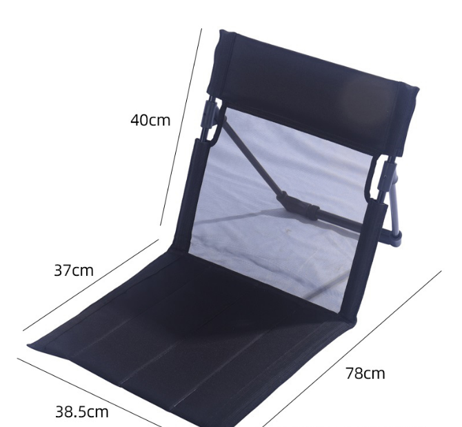 Portable Folding Camping Chair with Aluminum Support Rod Lightweight Mesh Lawn Seat and Backrest for Outdoor Beach Hiking Black Mesh Style