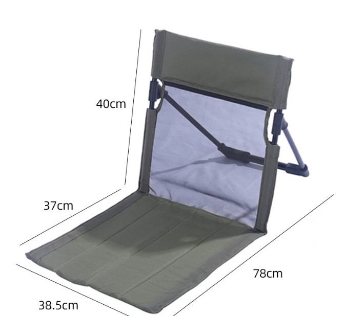 Portable Folding Camping Chair with Aluminum Support Rod Lightweight Mesh Lawn Seat and Backrest for Outdoor Beach Hiking Dark Green Mesh Style