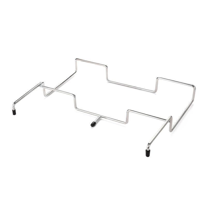 Portable Outdoor Camping Trash Bag Holder Stand Stainless Steel Folding Garbage Bag Rack for Picnic Kitchen and Student Desk Storage Natural