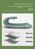 Outdoor Camping Self-Inflatable Air Mattress Portable Foot Press Beach Picnic Mat Foldable TPU Sleeping Pad Black and Grey