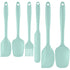 6-Piece Green Silicone Spatula Set – Heat-Resistant, Non-Scratch Kitchen Tools with Integrated Metal Reinforcement, Dishwasher Safe, for Cooking, Mixing, and Baking
