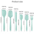 6-Piece Green Silicone Spatula Set – Heat-Resistant, Non-Scratch Kitchen Tools with Integrated Metal Reinforcement, Dishwasher Safe, for Cooking, Mixing, and Baking