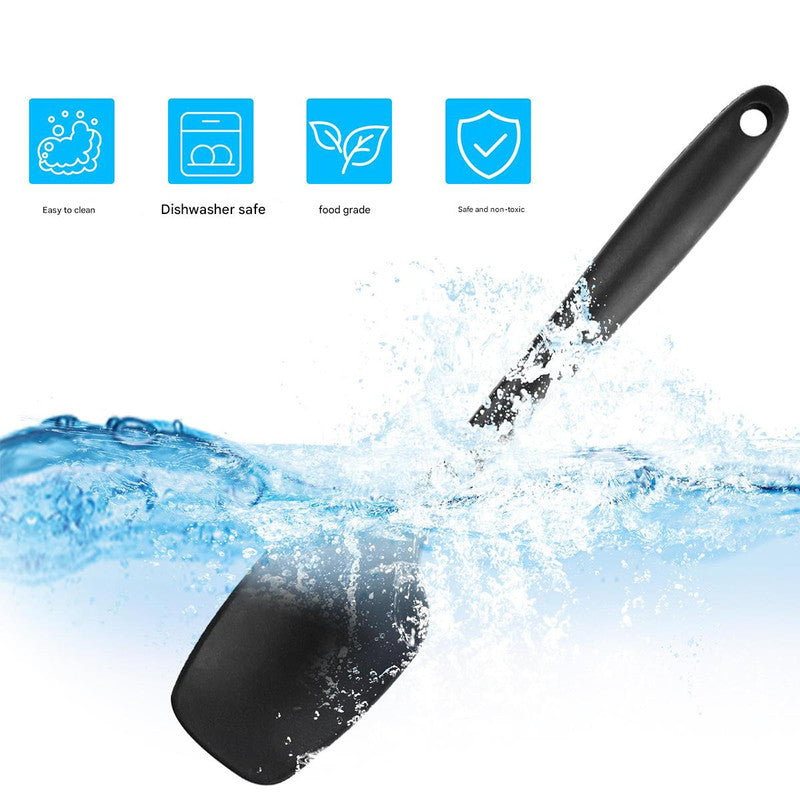 6-Piece Purple Silicone Spatula Set – Heat-Resistant, Non-Scratch Kitchen Tools with Integrated Metal Reinforcement, Dishwasher Safe, for Cooking, Mixing, and Baking