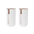 2 Pcs Bamboo Lid Toilet Roll Storage Holder – Clevinger Series, Eco-Friendly Moso Bamboo