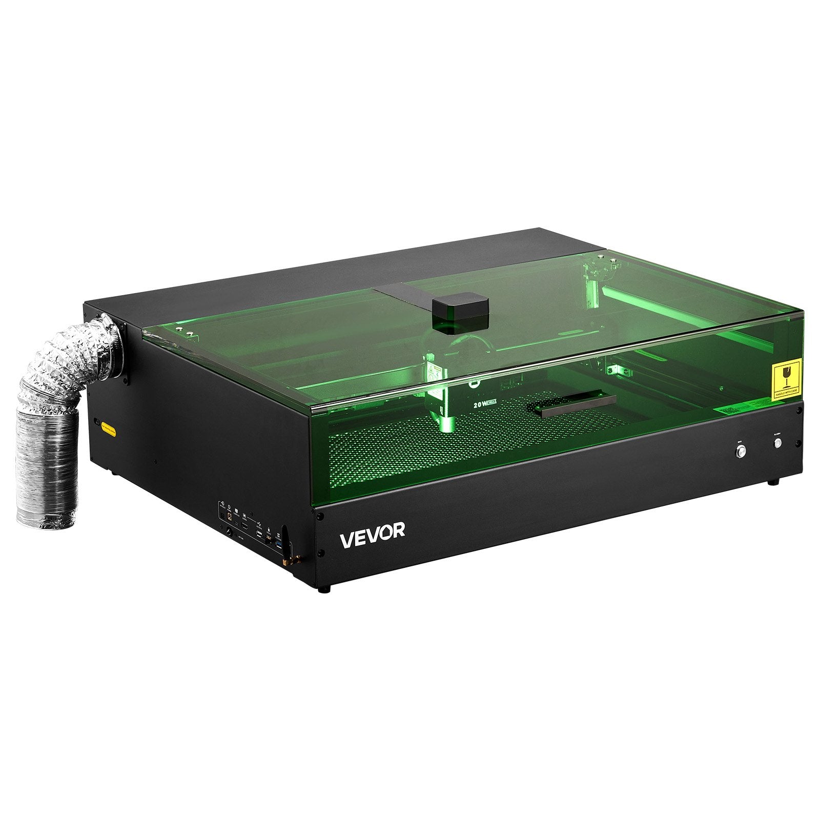 Laser Engraver, 20W, Laser Engraving and Cutting Machine with Enclosure Camera, Laser Cutter, 36000 mm/min, 500 x 320 mm Working Area, for Wood, Leather, Glass, Paper, Certain Metal, Class 1