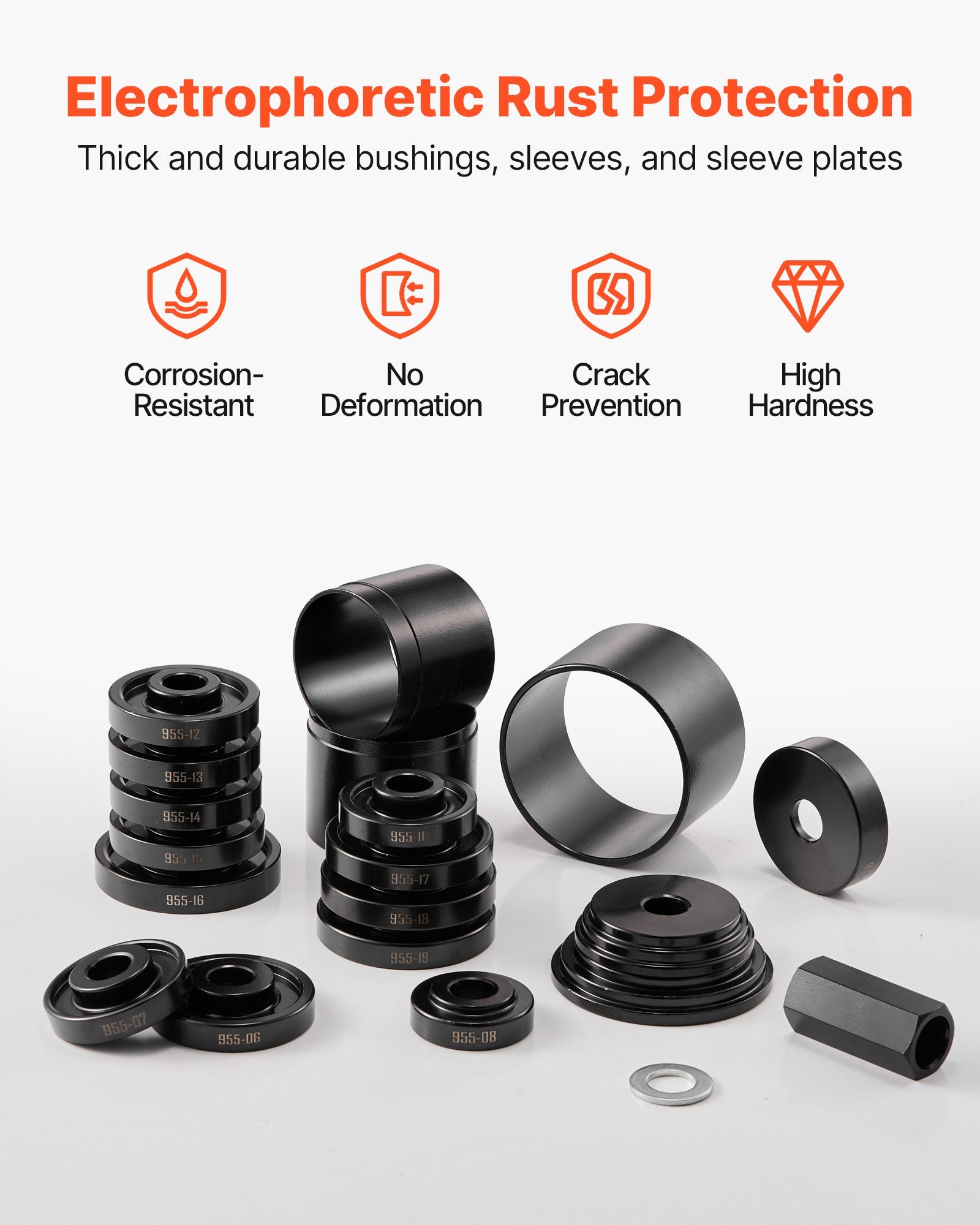 Wheel Bearing Press Kit, 23 PCS FWD Bearing Puller Tools, for Front Wheel Drive Bearing Removal and Installation, Wheel Bearing Tool with Sliding Screw, Bushings, Sleeve Plates, Storage Case