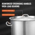 Stainless Steel Stockpot, 42 Quart Large Cooking Pots, Multipurpose Cookware Sauce Pot with Lid & Handle, Heavy Duty Commercial Grade Stock Pot, Sanding Treatment, for Large Groups Events Silver