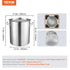 Stainless Steel Stockpot, 42 Quart Large Cooking Pots, Multipurpose Cookware Sauce Pot with Lid & Handle, Heavy Duty Commercial Grade Stock Pot, Sanding Treatment, for Large Groups Events Silver