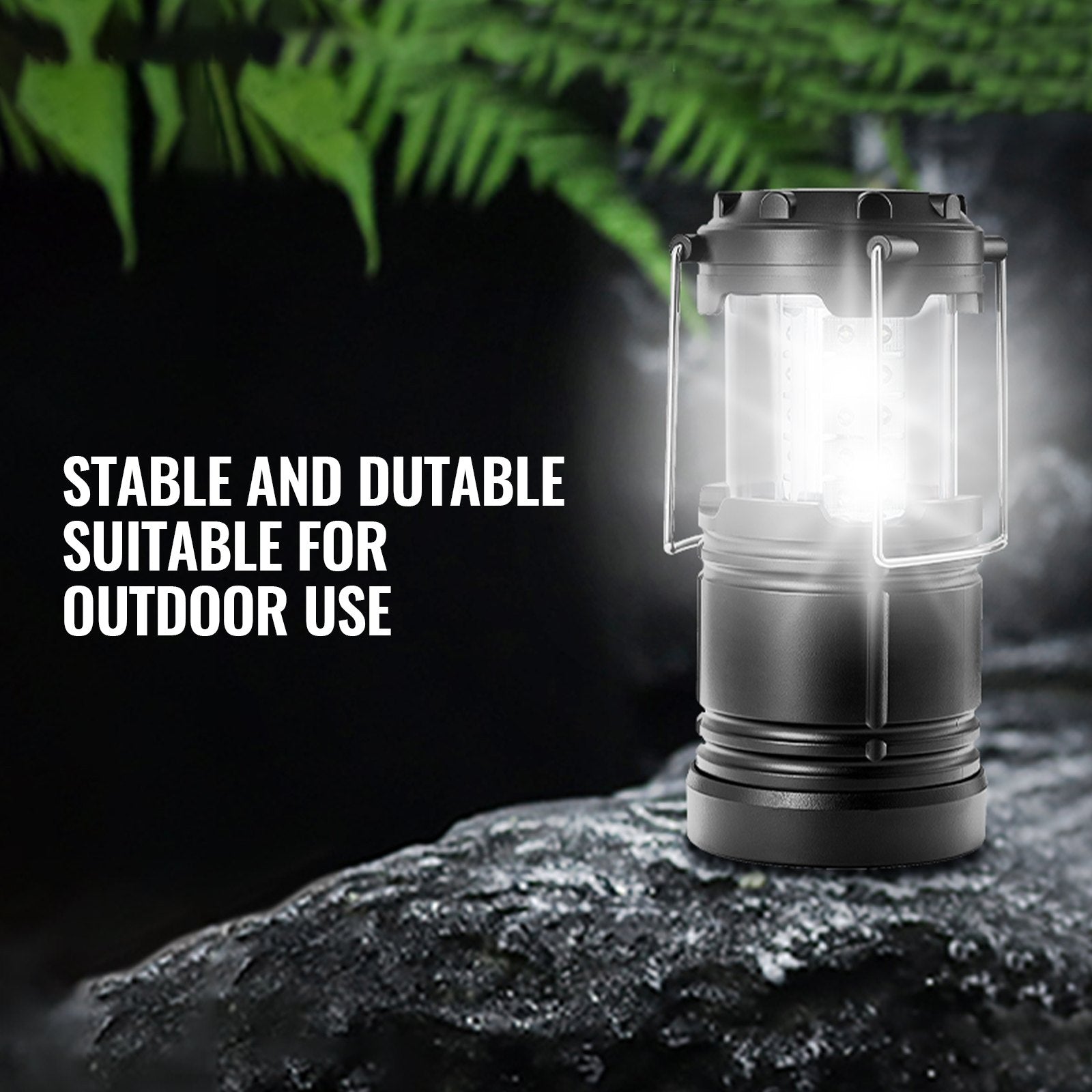 LED Camping Lanterns Collapsible Battery Powered Flashlights Set of 4